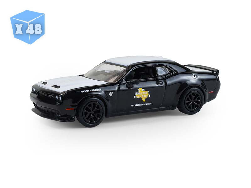 48 PACK 2020 Dodge Challenger SRT Hellcat - Texas Department of Public Safety (Hot Pursuit Series 47) Diecast 1:64 Scale Model - Greenlight 43050E