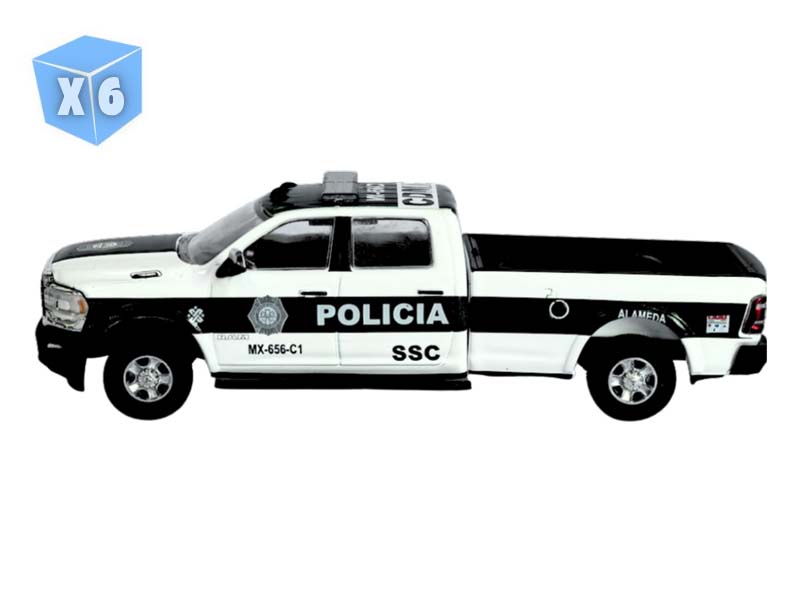 PRE-ORDER - 6 PACK 2019 Ram 2500 - SSC Mexico City Police (Hot Pursuit Series 48) Diecast 1:64 Scale Model - Greenlight 43060E