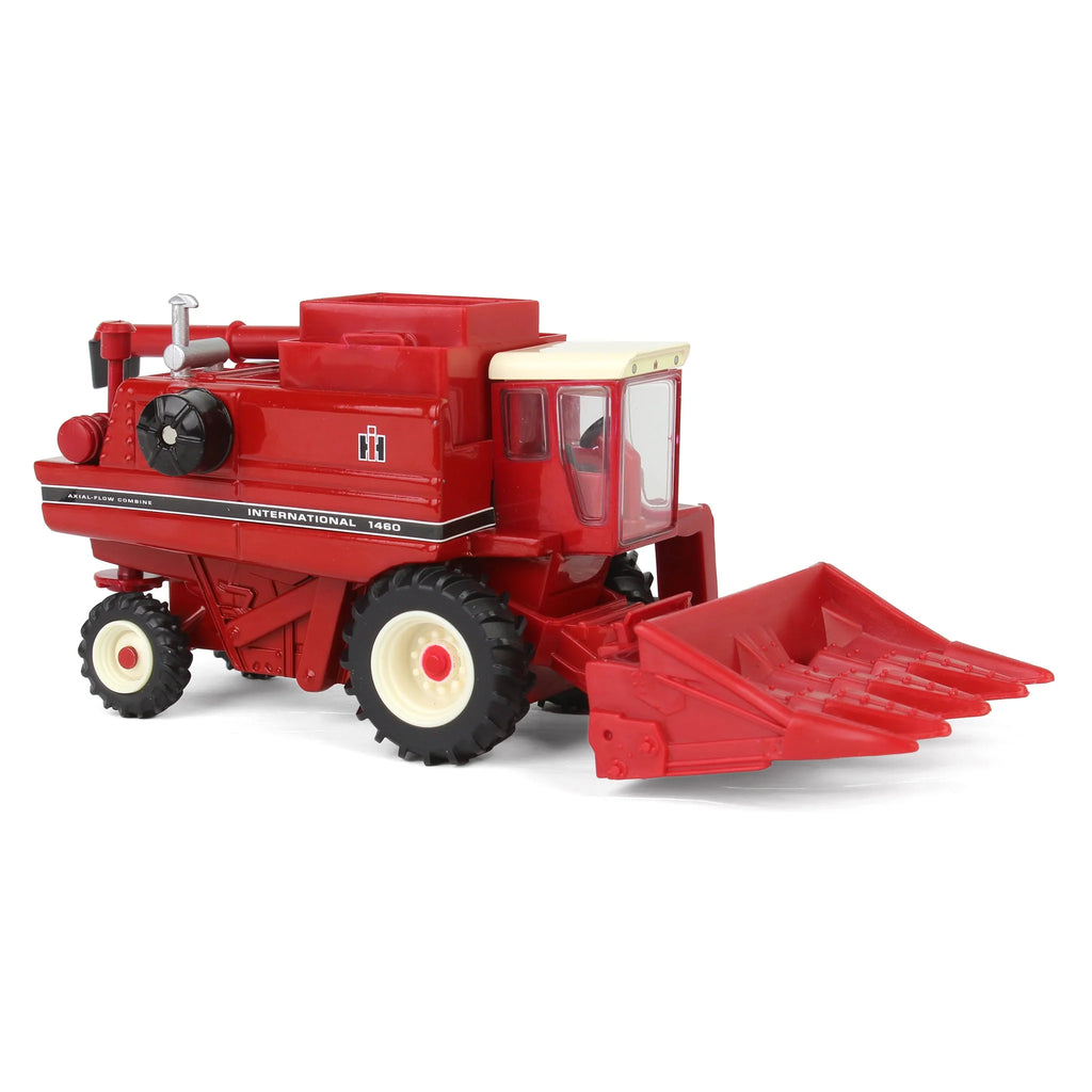 International 1460 Combine w/ Rear Wheel Assist, Corn Head & Grain Head Diecast 1:64 Scale Model - ERTL 44469