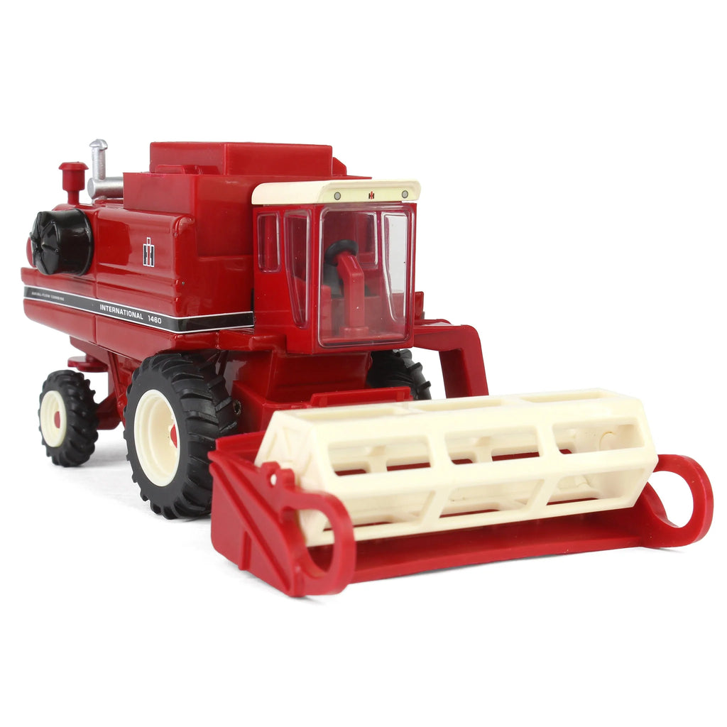 International 1460 Combine w/ Rear Wheel Assist, Corn Head & Grain Head Diecast 1:64 Scale Model - ERTL 44469