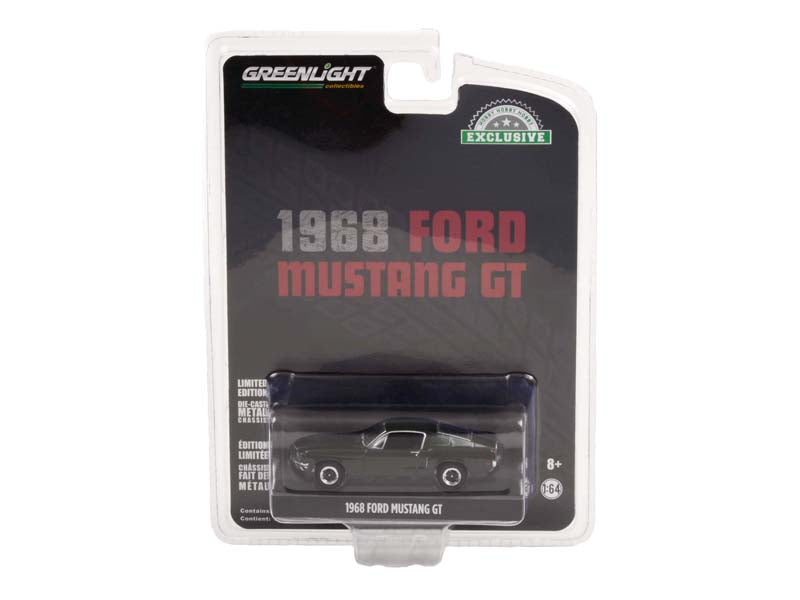 CHASE 1968 Ford Mustang GT Fastback - Highland Green (Hobby Exclusive) Diecast 1:64 Scale Model - Greenlight 44723