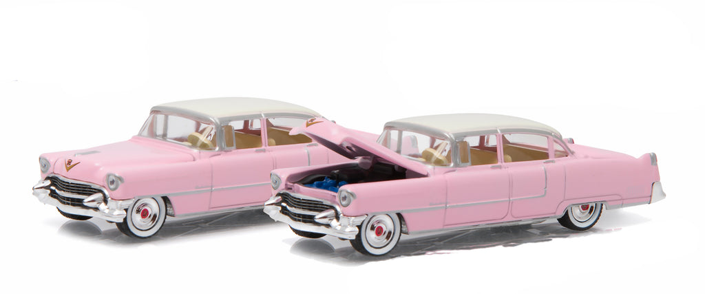 PRE-ORDER 1955 Cadillac Fleetwood Series 60 - Pink Cadillac (Elvis Presley 1935-77) Diecast 1:64 Scale Model - Greenlight 44740C