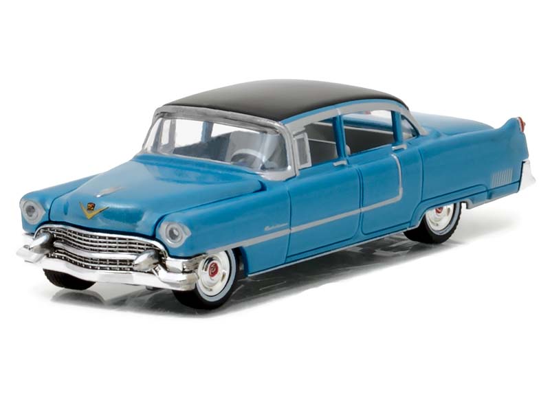 PRE-ORDER 1955 Cadillac Fleetwood Series 60 - Blue Cadillac (Elvis Presley 1935-77) Diecast 1:64 Scale Model - Greenlight 44760A