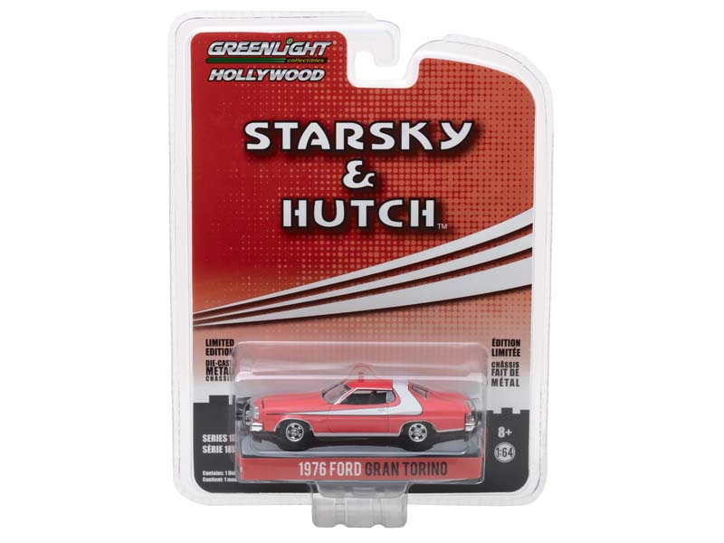 PRE-ORDER 1976 Ford Gran Torino - Starsky and Hutch (Hollywood Series 18) Diecast 1:64 Scale Model - Greenlight 44780A