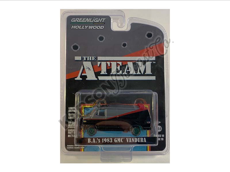 CHASE 1983 GMC Vandura - The A-Team (Hollywood) Series 19 Diecast 1:64 Scale Model - Greenlight 44790B