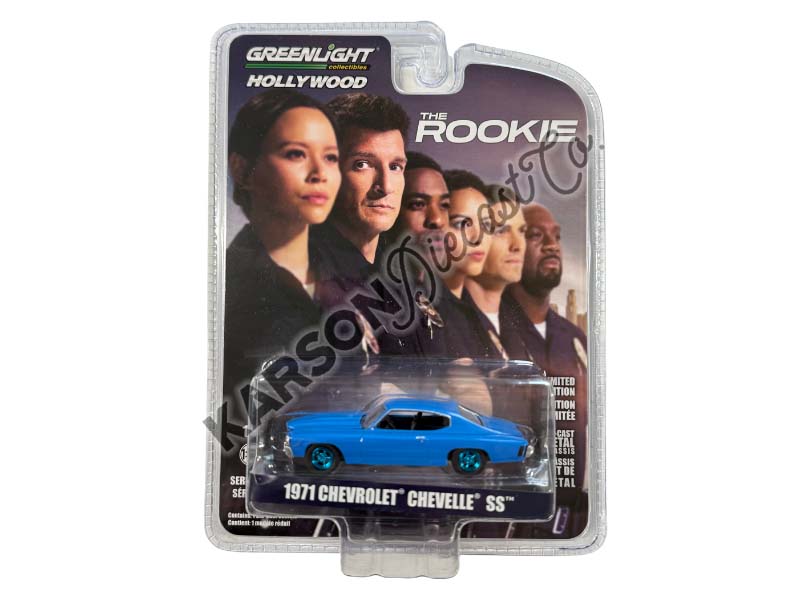 CHASE 1971 Chevrolet Chevelle - The Rookie (Hollywood Series 32) Diecast 1:64 Scale Model - Greenlight 44920F