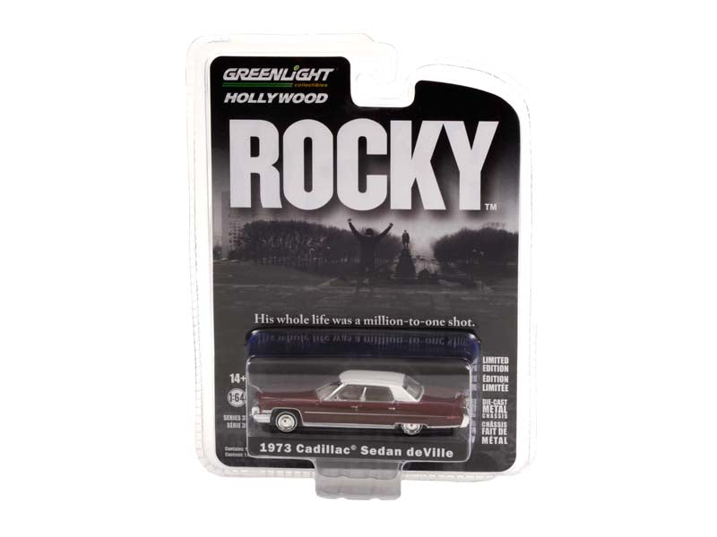 CHASE 1973 Cadillac Sedan deVille - Rocky (Hollywood) Series 35 Diecast 1:64 Model - Greenlight 44950A