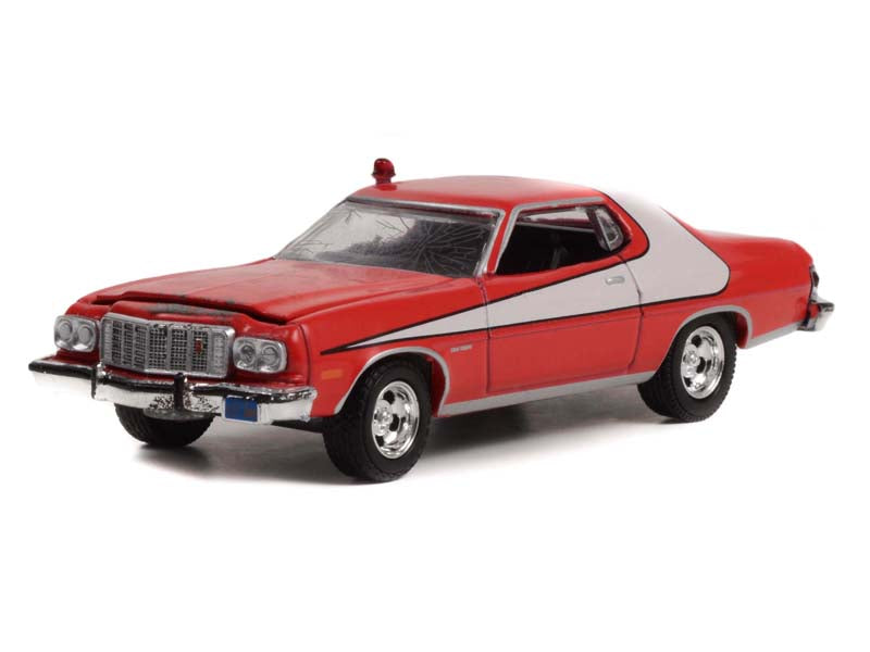 CHASE 1976 Ford Gran Torino - Crashed Version (Hollywood) Special Edition Series 2 Diecast 1:64 Model - Greenlight 44955F