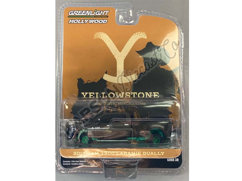 CHASE 2017 Ram 3500 Laramie Dually - Yellowstone Dutton Ranch (Hollywood) Series 38 Diecast 1:64 Scale Model - Greenlight 44980F