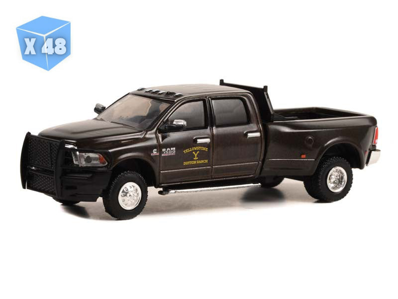 PRE-ORDER - 48 PACK 2017 Ram 3500 Laramie Dually - Yellowstone Dutton Ranch (Hollywood Series 38) Diecast 1:64 Scale Model - Greenlight 44980F