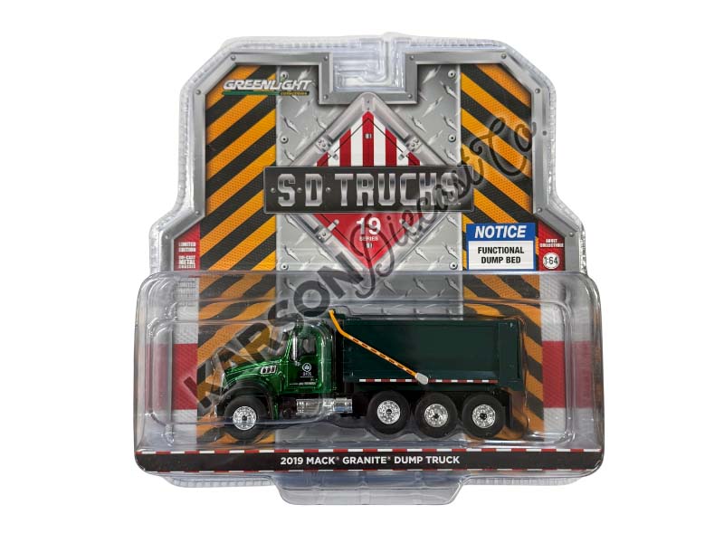 CHROME CHASE 2019 Mack Granite Dump Truck – New York City Department of Parks & Recreation (S.D. Trucks Series 19) Diecast 1:64 Scale Model - Greenlight 45190C