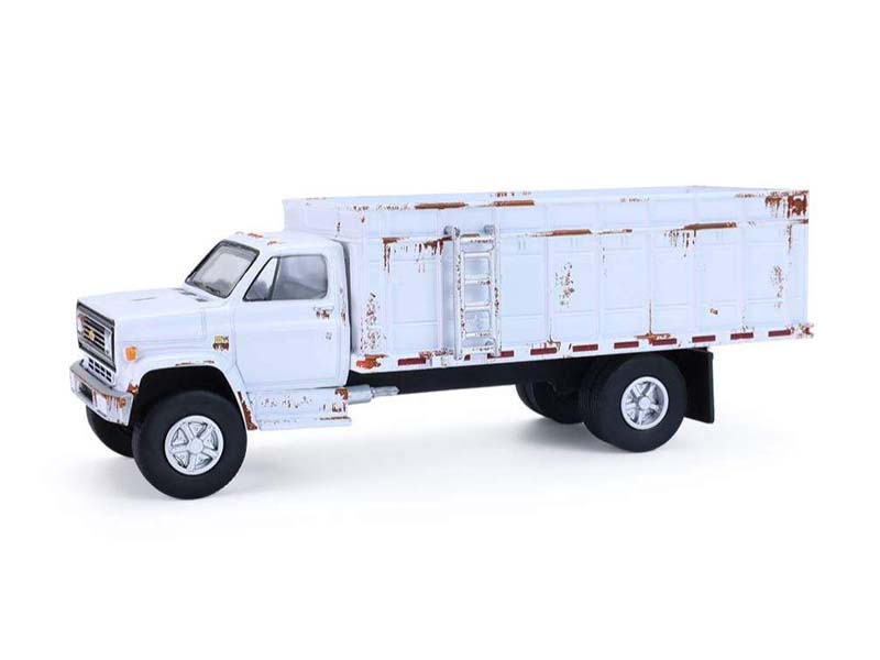 1980 Chevrolet C-70 Grain Truck – White Weathered (S.D. Trucks Series 20) Diecast 1:64 Scale Model - Greenlight 45200A