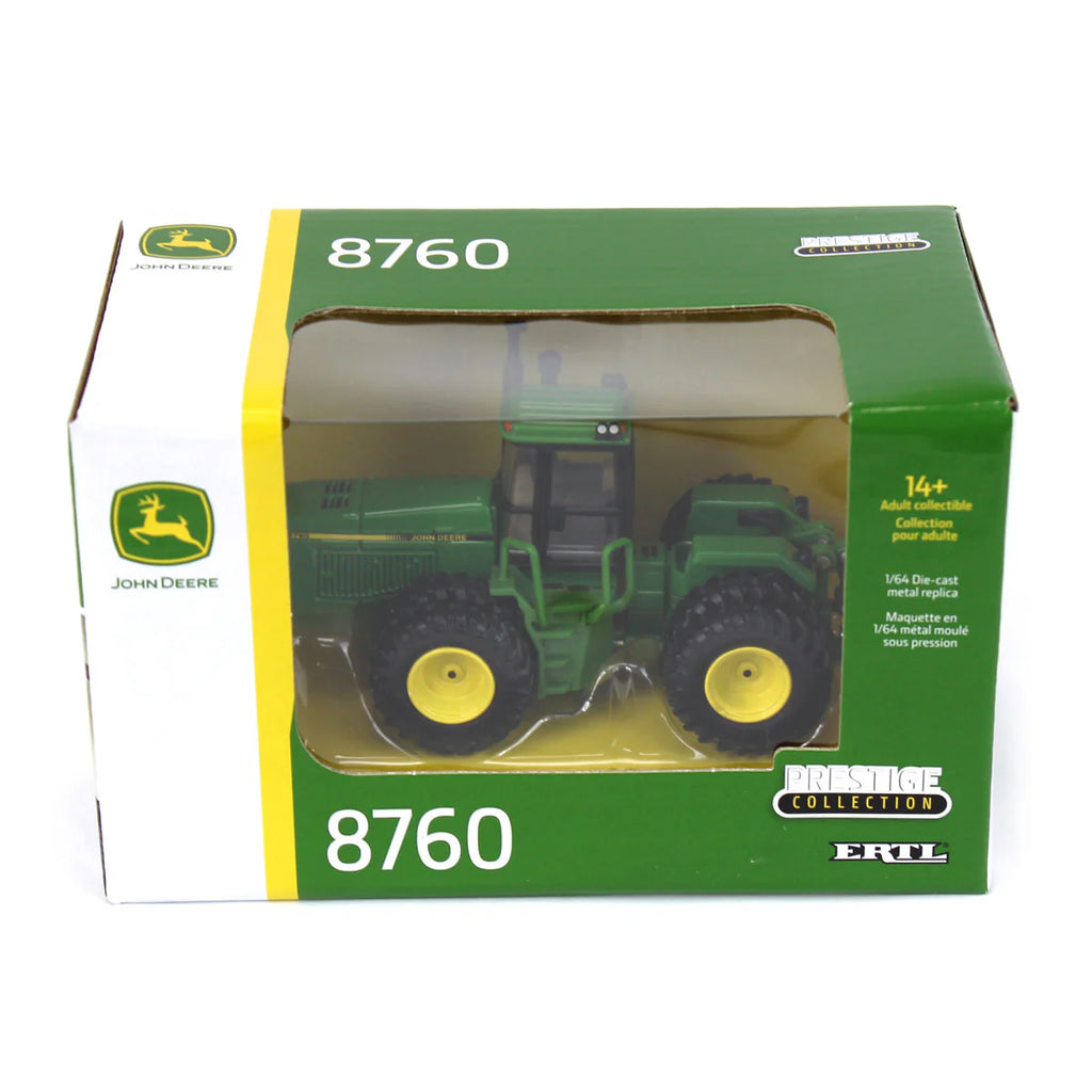CHASE DIRTY VERSION John Deere 8760 Tractor w/ Front & Rear Duals (Prestige Collection) Diecast 1:64 Scale Model - ERTL 45869