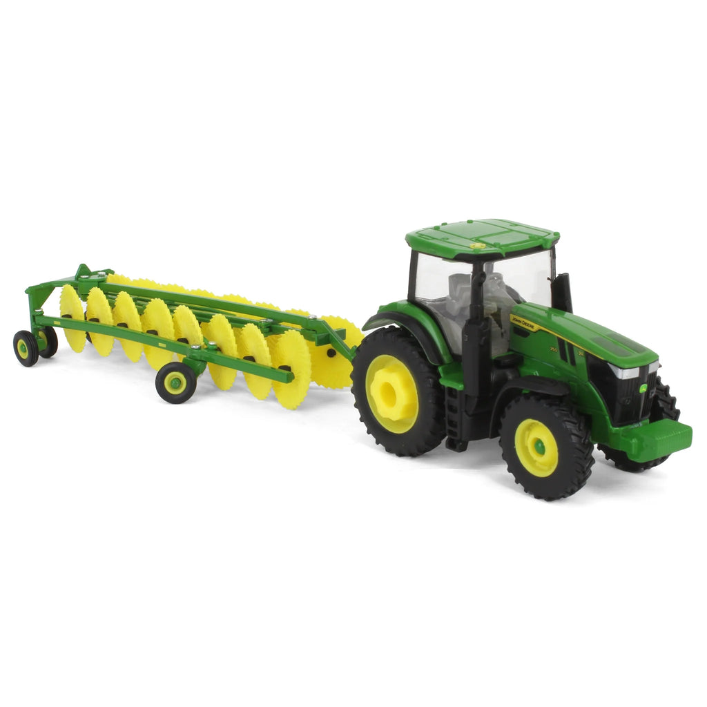 John Deere Haying Set w/ Windrower, Tractor, Hay Rake, Baler & 6 Bales Diecast 1:64 Scale Model - ERTL 45931