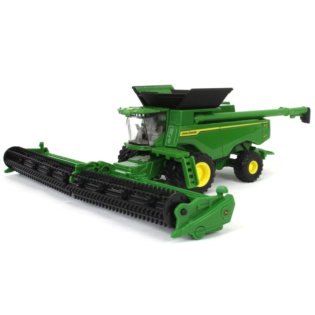 John Deere Harvesting Set w/ 8R 370 Tractor, Grain Cart, X9 1100 Combine & Grain Semi Diecast 1:64 Scale Models - ERTL 45955