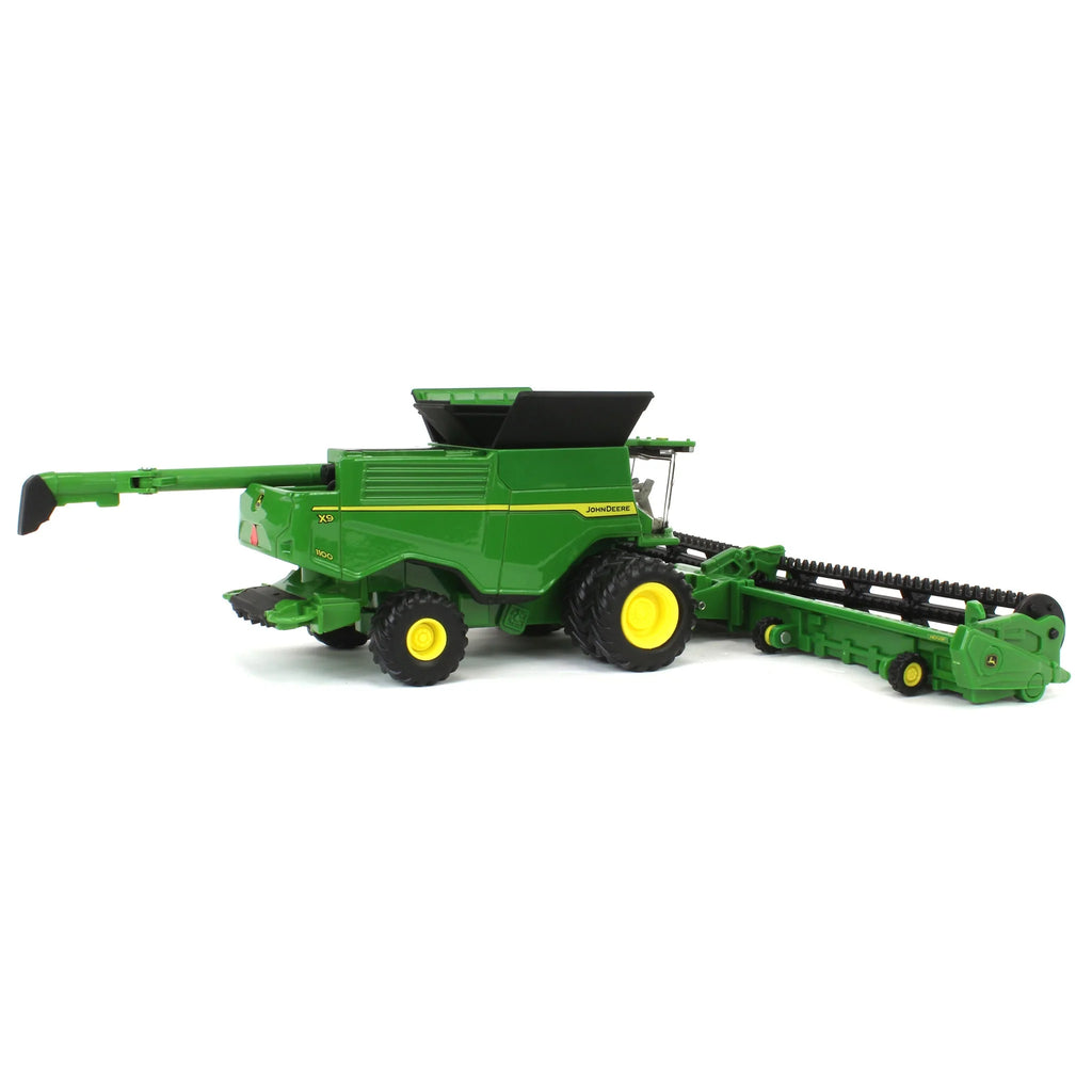 John Deere Harvesting Set w/ 8R 370 Tractor, Grain Cart, X9 1100 Combine & Grain Semi Diecast 1:64 Scale Models - ERTL 45955