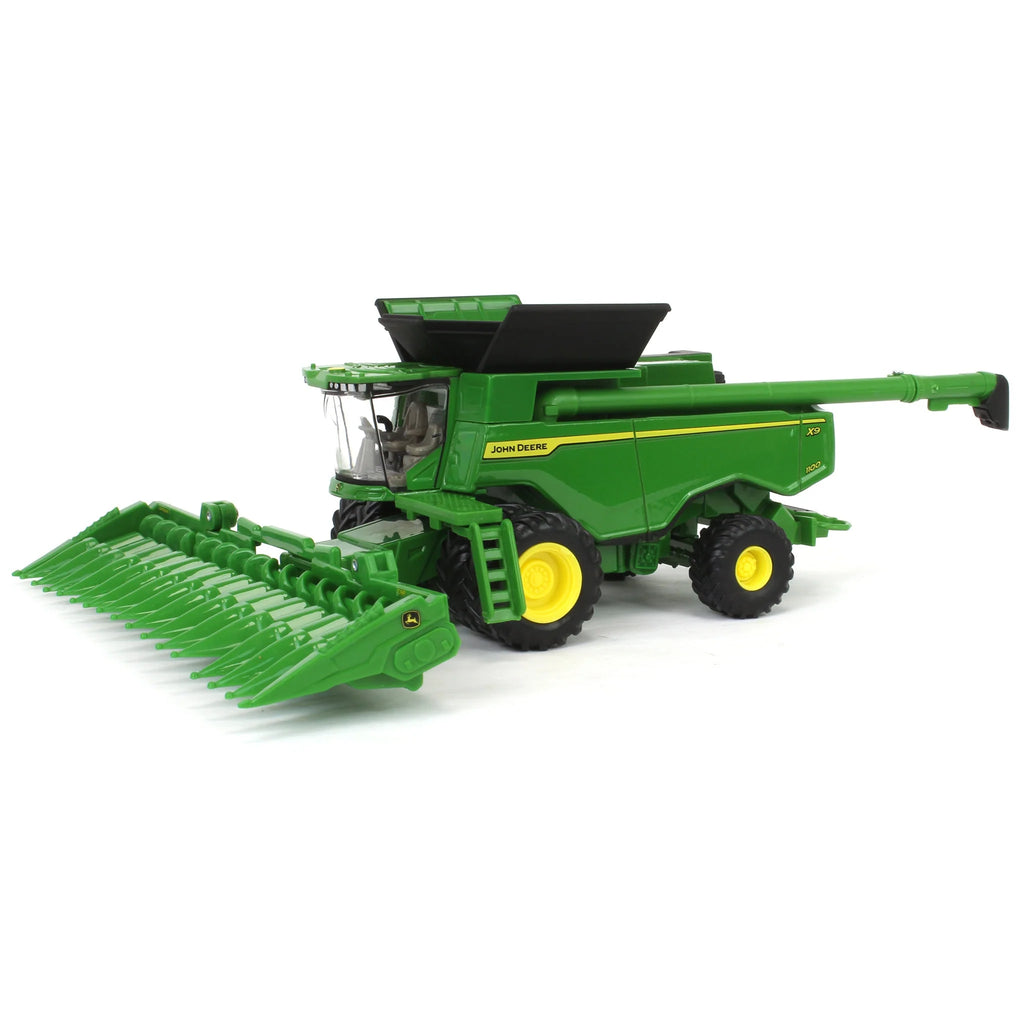 John Deere Harvesting Set w/ 8R 370 Tractor, Grain Cart, X9 1100 Combine & Grain Semi Diecast 1:64 Scale Models - ERTL 45955