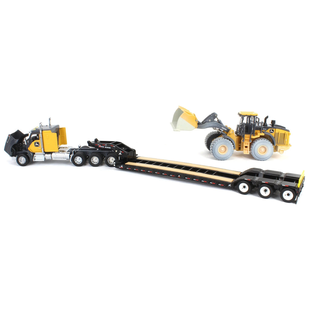 John Deere 904 P-Tier Wheel Loader w/ Kenworth T880 Semi & Trailer (Prestige Collection) Diecast 1:50 Scale Model - ERTL 45969