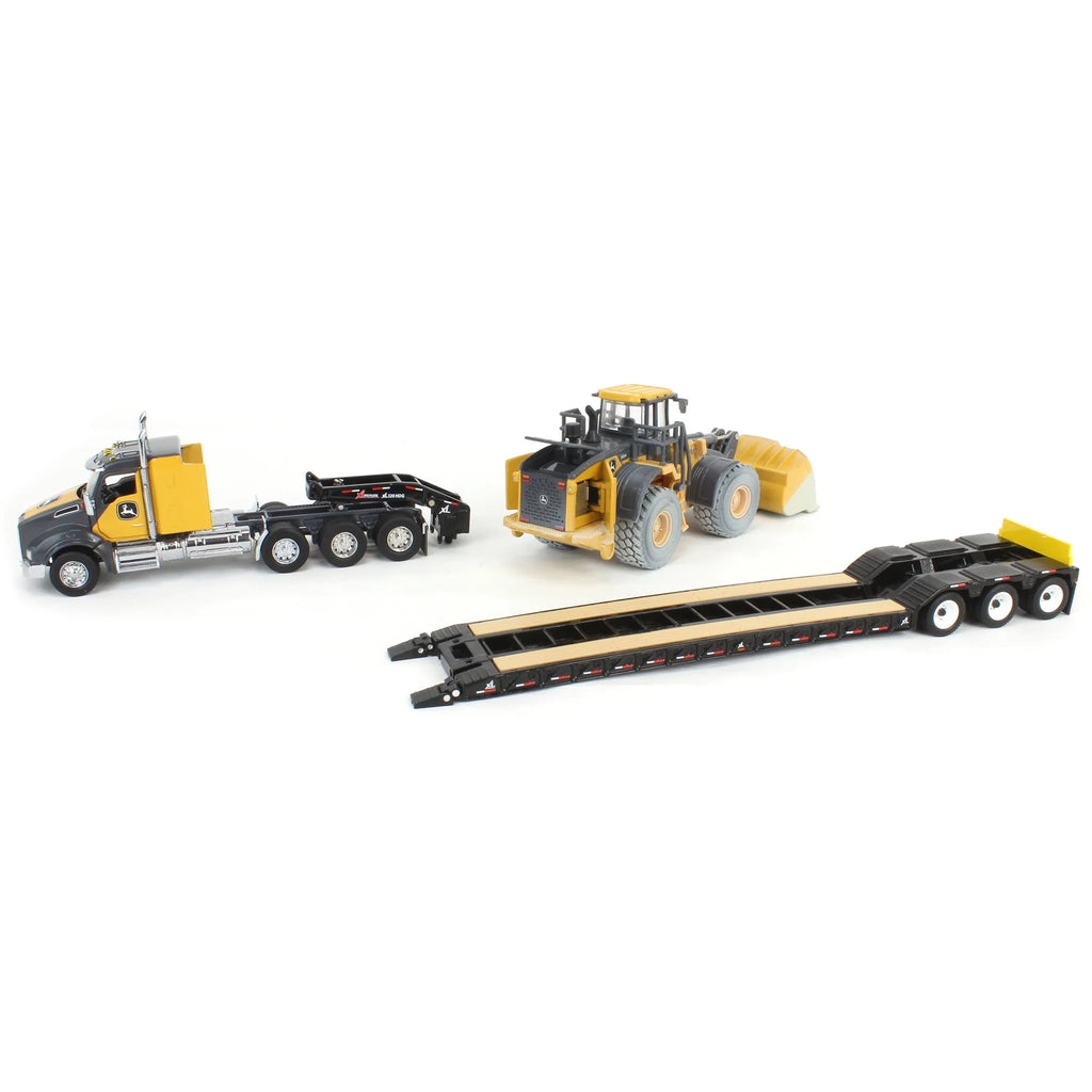 John Deere 904 P-Tier Wheel Loader w/ Kenworth T880 Semi & Trailer (Prestige Collection) Diecast 1:50 Scale Model - ERTL 45969