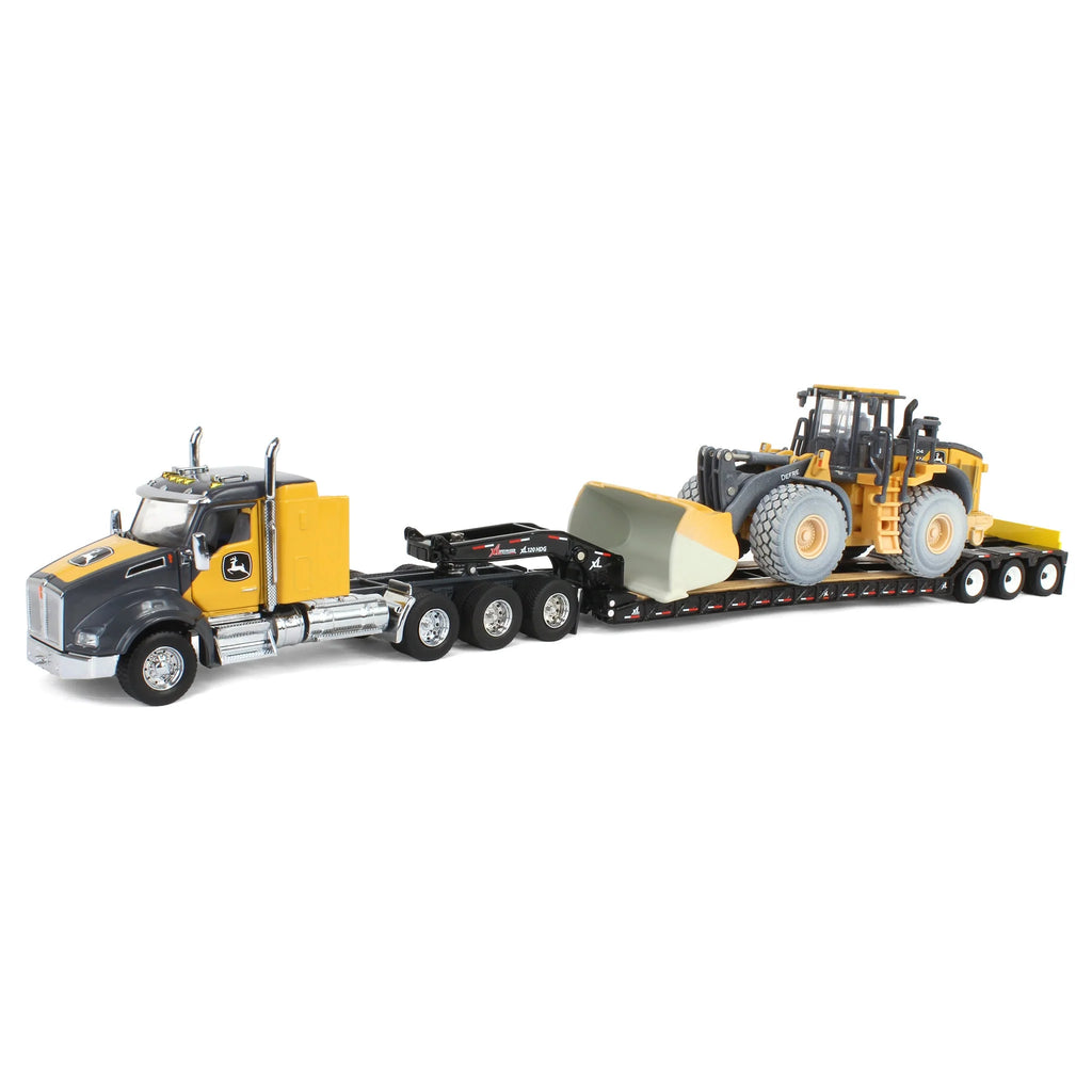John Deere 904 P-Tier Wheel Loader w/ Kenworth T880 Semi & Trailer (Prestige Collection) Diecast 1:50 Scale Model - ERTL 45969