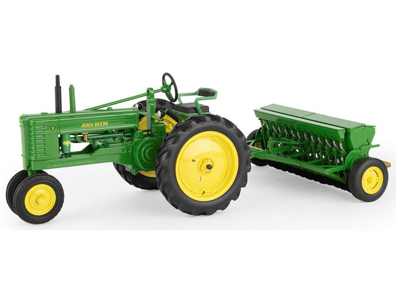 John Deere Model B Tractor w/ Grain Drill Diecast 1:16 Scale Model - ERTL 45973