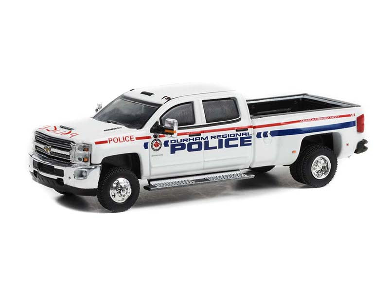 CHASE 2018 Chevrolet Silverado 3500 Dually - Durham Regional Police Canada (Dually Drivers) Series 9 Diecast 1:64 Scale Model - Greenlight 46090C