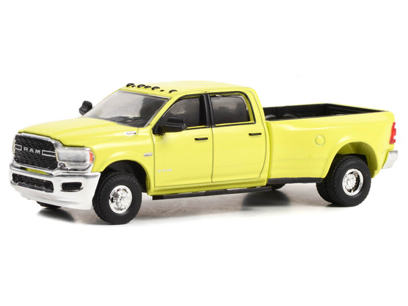 CHASE 2019 Ram 3500 Big Horn - National Safety Yellow (Dually Drivers Series 11) Diecast 1:64 Scale Model - Greenlight 46110E