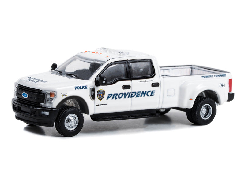 2018 Ford F-350 Dually Providence Rhode Island Police Department Mounted Unit (Dually Drivers) Series 12 Diecast 1:64 Scale Model - Greenlight 46120E