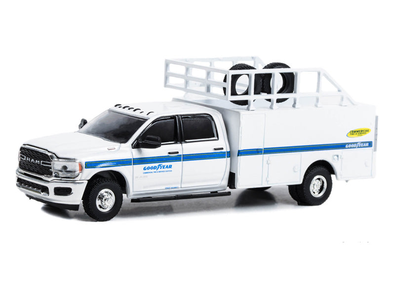 CHASE 2021 Ram 3500 Dually Service Truck - Goodyear Commercial Tire & Service (Dually Drivers) Series 12 Diecast 1:64 Scale Model - Greenlight 46120F