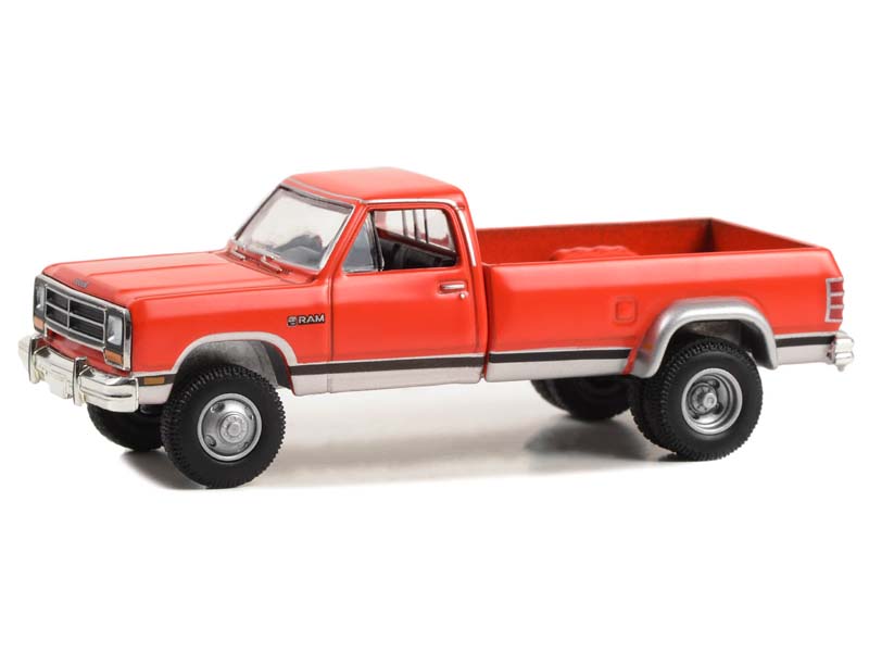 1989 Dodge Ram D-350 Dually - Colorado Red and Sterling Silver (Dually Drivers) Series 13 Diecast 1:64 Scale Model - Greenlight 46130B