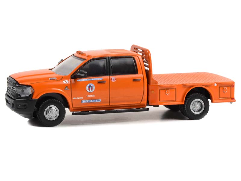 2023 Ram 3500 Dually Flatbed - City Of Austin Public Works Texas (Dually Drivers) Series 13 Diecast 1:64 Scale Model - Greenlight 46130F