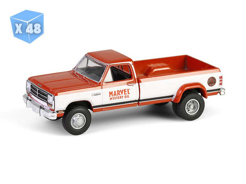 48 PACK 1989 Dodge Ram Dually - Marvel Mystery Oil (Dually Drivers Series 16) Diecast 1:64 Scale Model - Greenlight 46160B