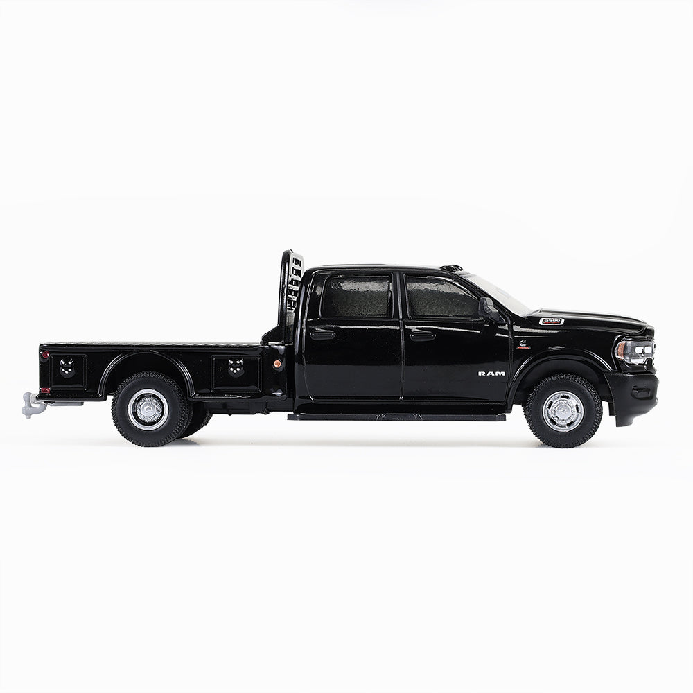 48 PACK 2023 Ram 3500 Dually Flatbed - Black (Dually Drivers Series 16) Diecast 1:64 Scale Model - Greenlight 46160F