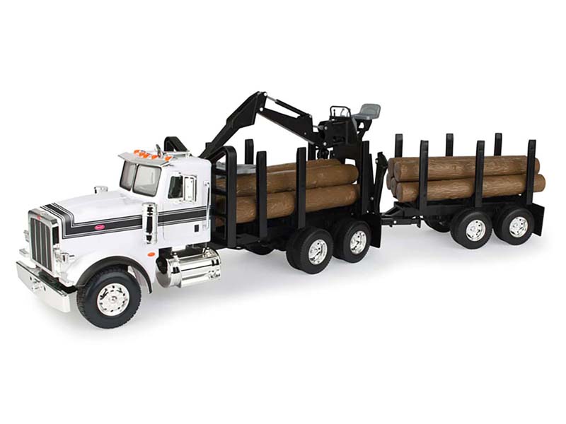 Peterbilt Model 367 Log Truck w/ Pup Trailer and Logs (Big Farm) 1:16 Scale Model - ERTL 46720