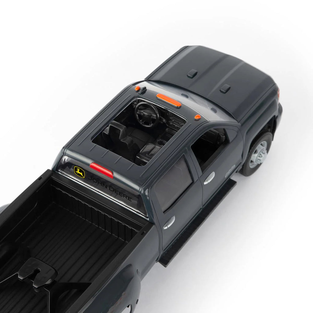 Chevy Dually Quad Cab w/ Gooseneck Trailer and John Deere Skid Steer (Big Farm) 1:16 Scale Model - ERTL 47347