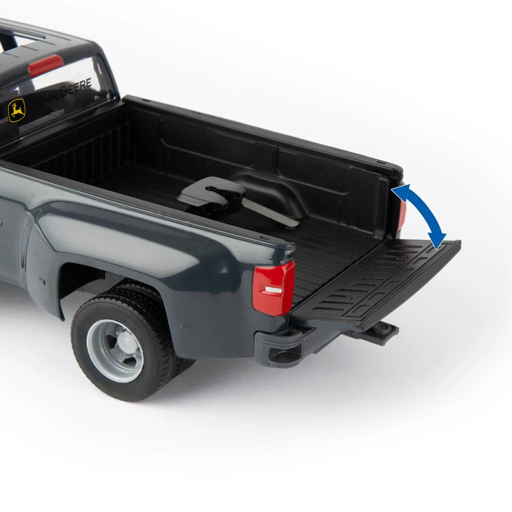 Chevy Dually Quad Cab w/ Gooseneck Trailer and John Deere Skid Steer (Big Farm) 1:16 Scale Model - ERTL 47347