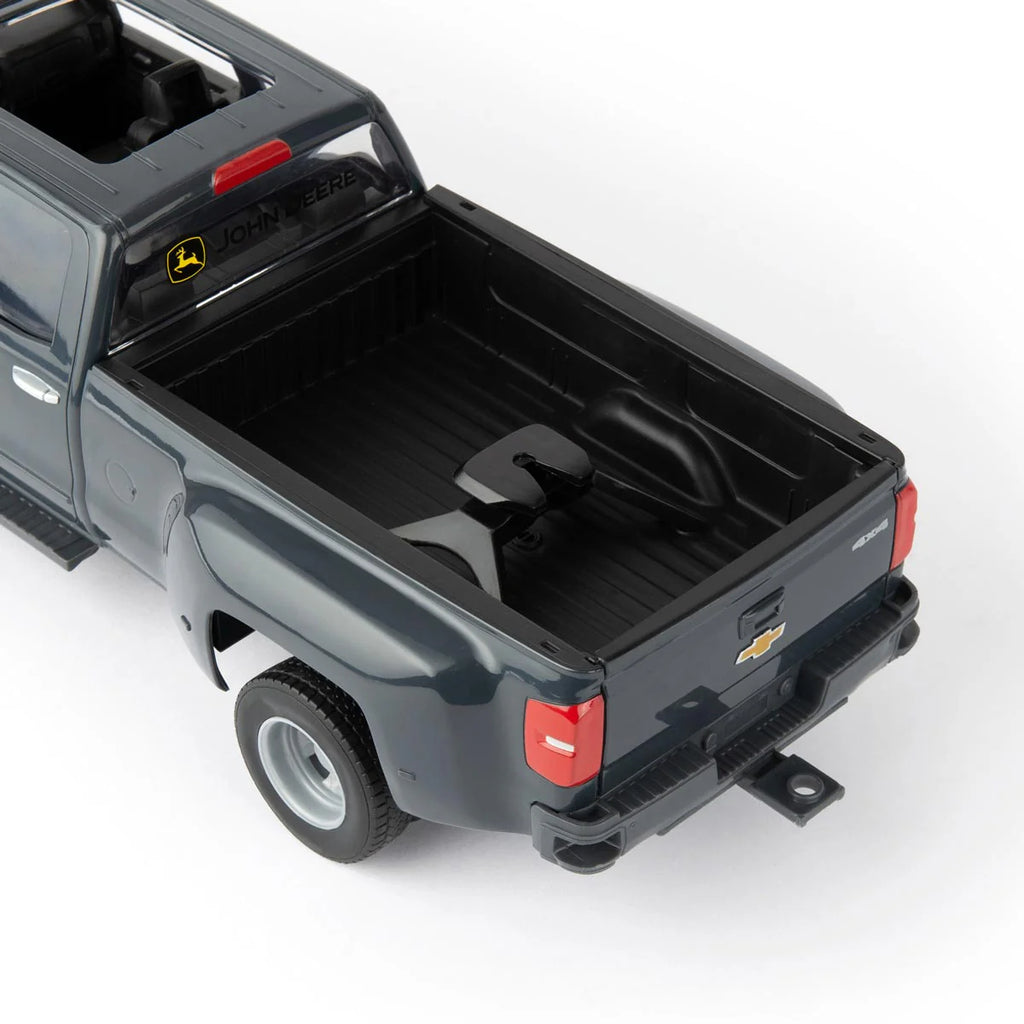 Chevy Dually Quad Cab w/ Gooseneck Trailer and John Deere Skid Steer (Big Farm) 1:16 Scale Model - ERTL 47347
