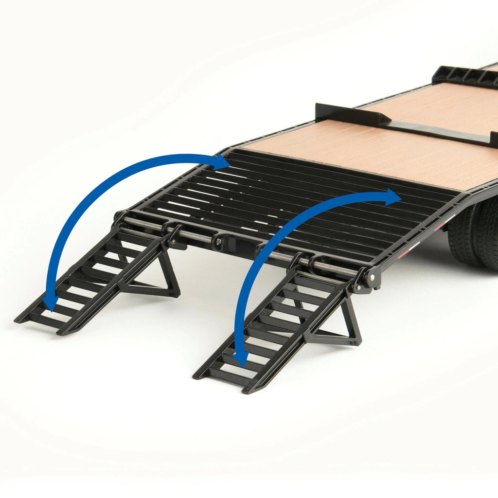 Chevy 3500 High Country Dually Pickup Truck w/ Gooseneck Trailer & 6 Round Bales (Big Farm) 1:16 Scale Model - ERTL 47603