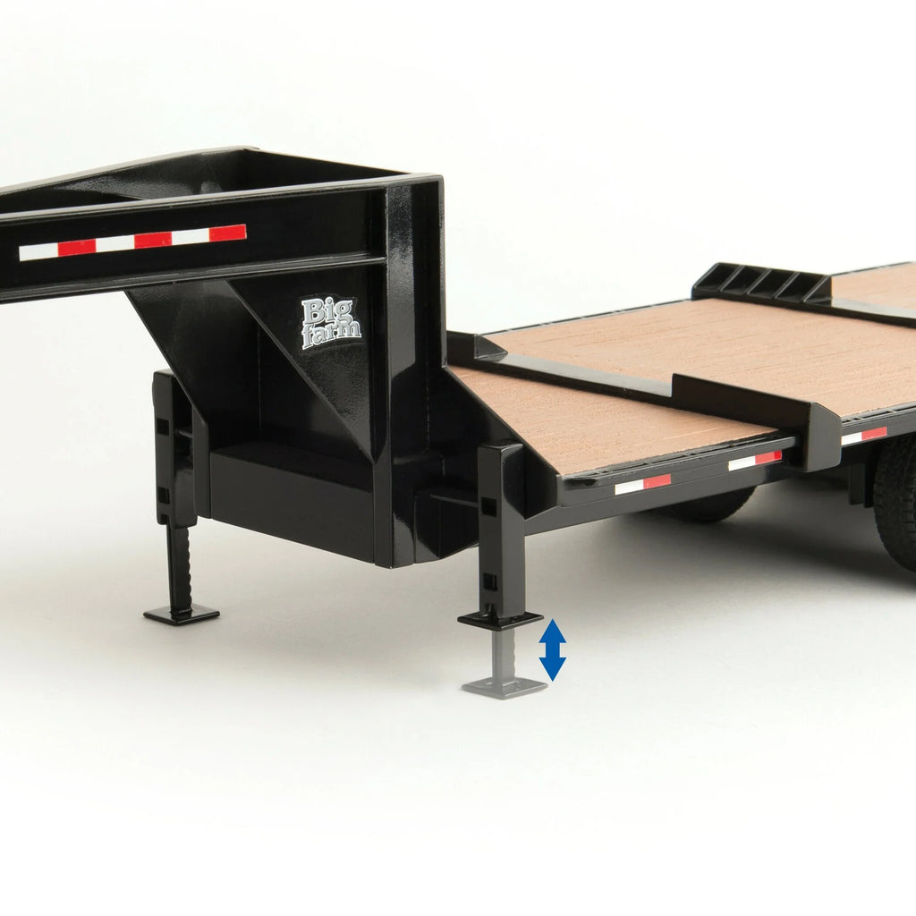 Chevy 3500 High Country Dually Pickup Truck w/ Gooseneck Trailer & 6 Round Bales (Big Farm) 1:16 Scale Model - ERTL 47603