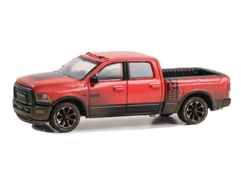 CHASE 2017 Ram 2500 Power Wagon - Red w/ Mud Spatter (Down on the Farm Series 8) Diecast 1:64 Scale Model - Greenlight 48080E