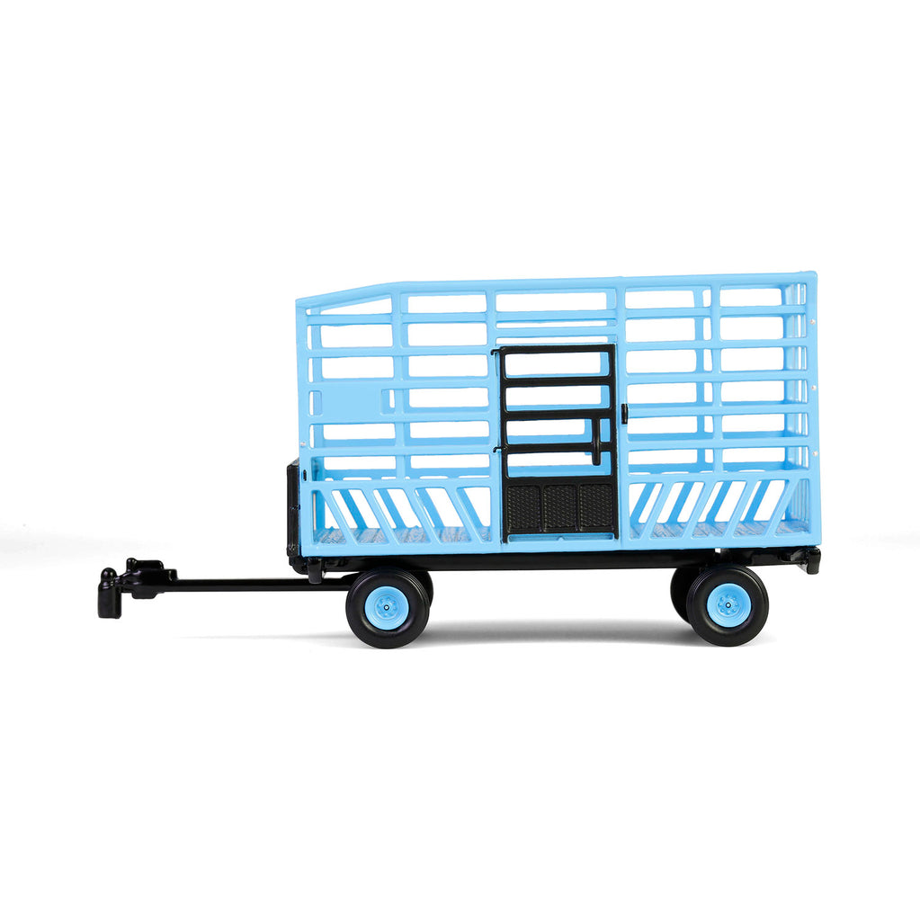 CHASE Bale Throw Wagon - Light Blue (Down on the Farm Series 10) Diecast 1:64 Scale Model - Greenlight 48100F