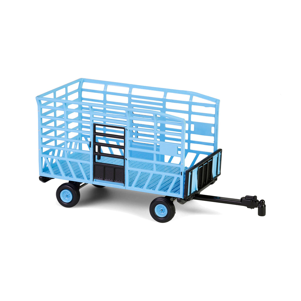 CHASE Bale Throw Wagon - Light Blue (Down on the Farm Series 10) Diecast 1:64 Scale Model - Greenlight 48100F