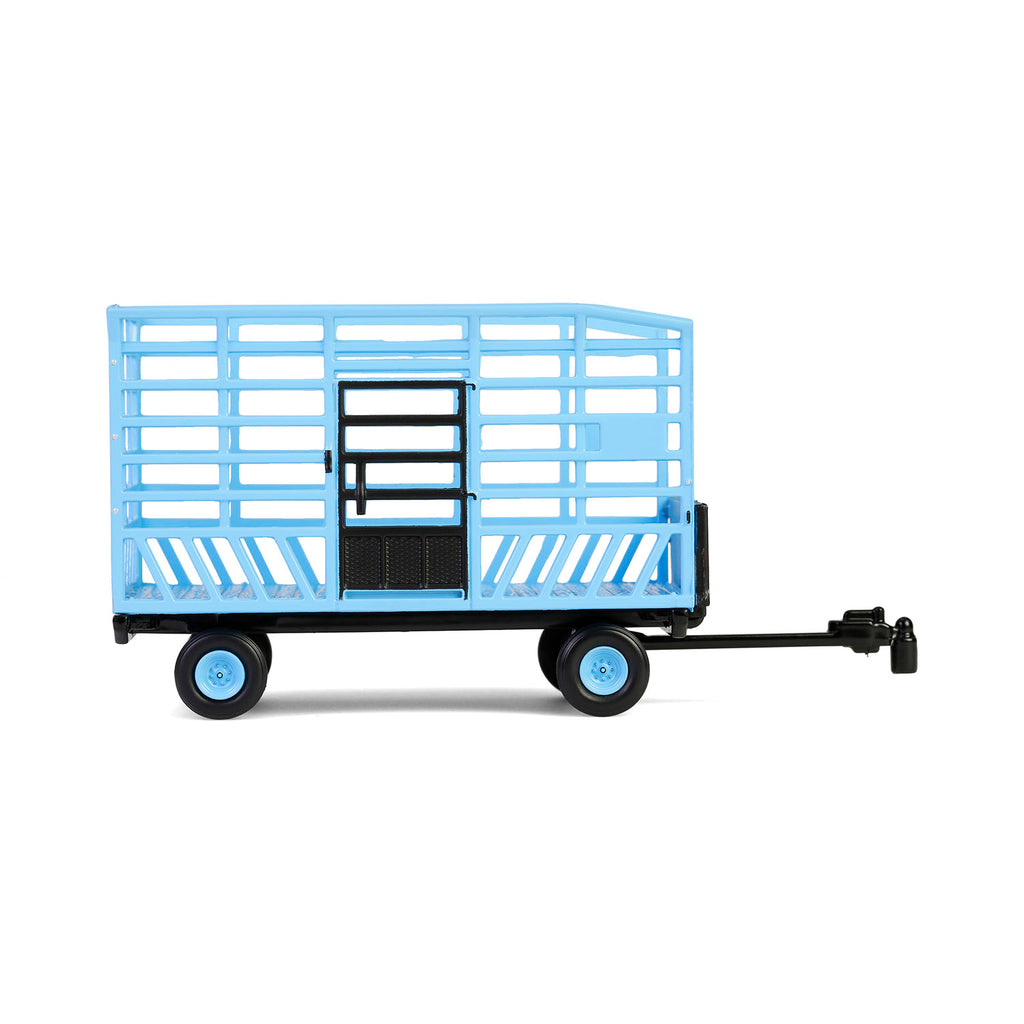 CHASE Bale Throw Wagon - Light Blue (Down on the Farm Series 10) Diecast 1:64 Scale Model - Greenlight 48100F