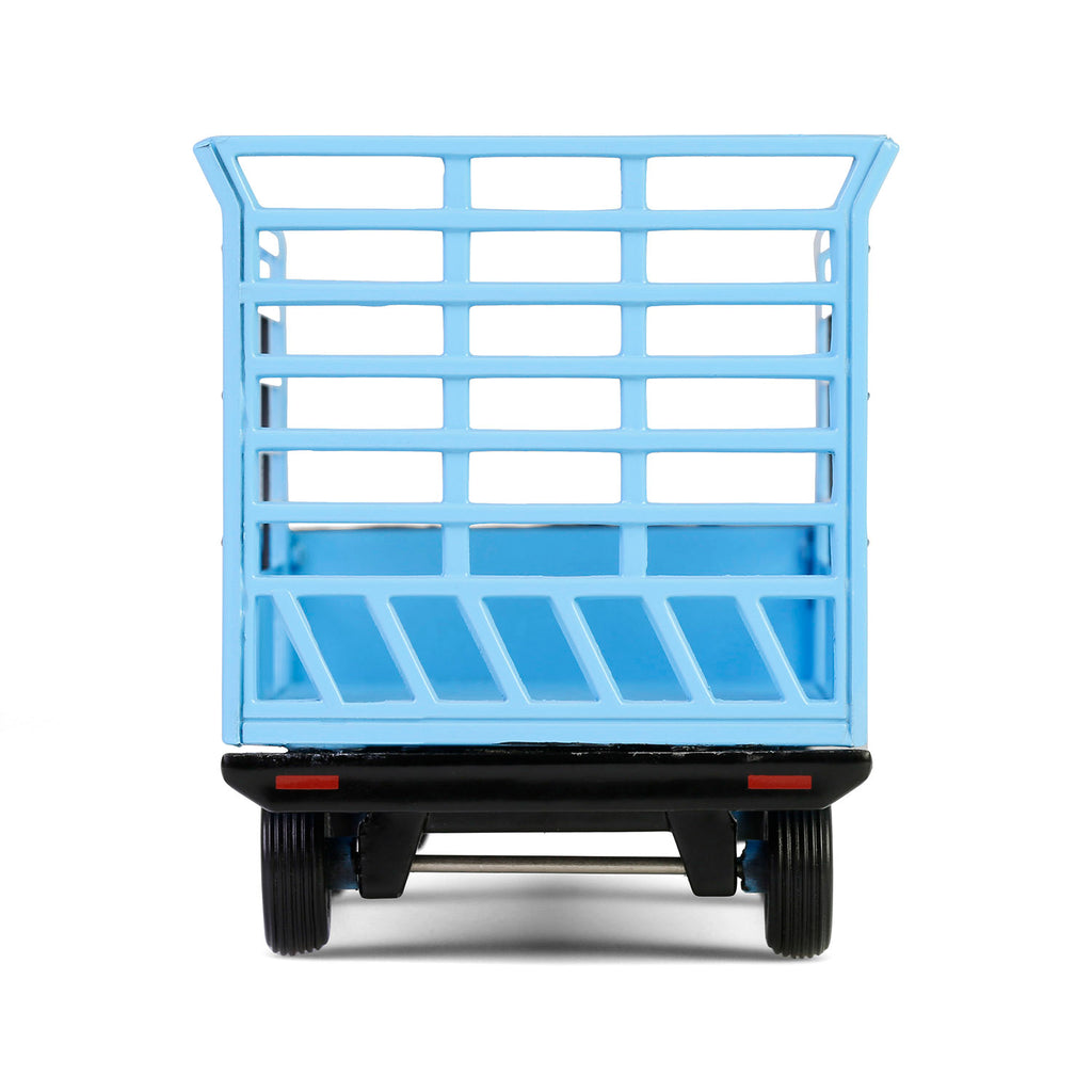 CHASE Bale Throw Wagon - Light Blue (Down on the Farm Series 10) Diecast 1:64 Scale Model - Greenlight 48100F