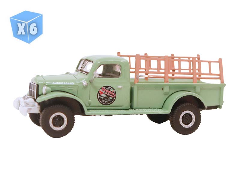PRE-ORDER - 6 PACK 1946 Dodge Power Wagon – Strawberry Farm (Down on the Farm Series 11) Diecast 1:64 Scale Model - Greenlight 48110B