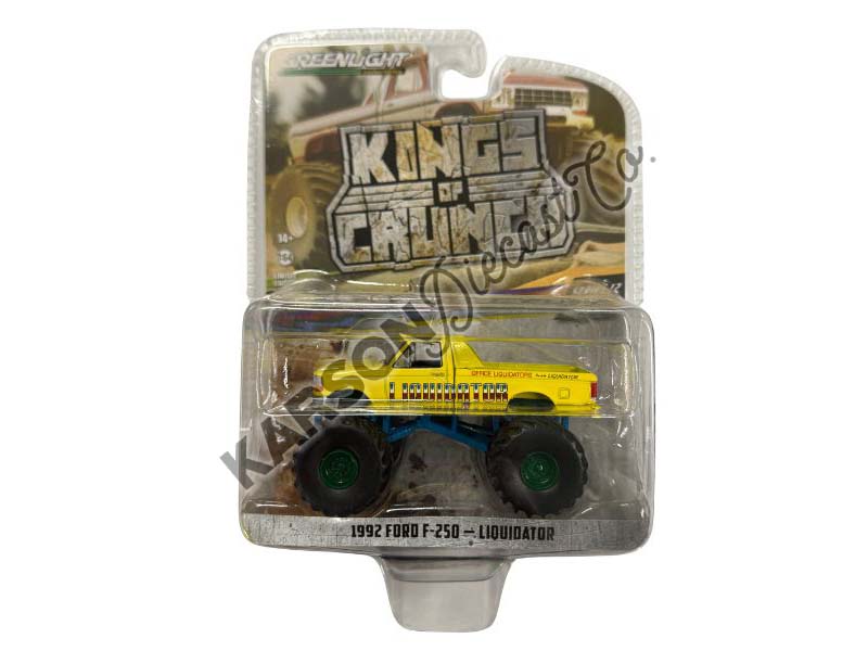CHASE 1992 Ford F-250 Monster Truck - Liquidator (Kings of Crunch Series 12) Diecast 1:64 Scale Model - Greenlight 49120F