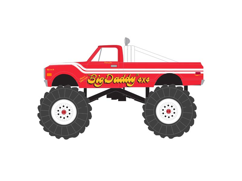 1969 Chevrolet K20 Monster Truck - Big Daddy (Kings of Crunch) Series 13 Diecast 1:64 Scale Model - Greenlight 49130A