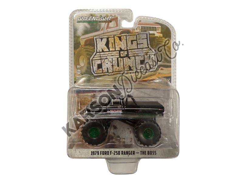 CHASE 1979 Ford F-250 Ranger Monster Truck - The Boss (Kings of Crunch Series 13) Diecast 1:64 Scale Model - Greenlight 49130B