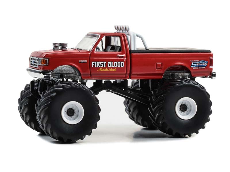 PRE-ORDER 1990 Ford F-350 Monster Truck - First Blood (Kings of Crunch) Series 14 Diecast 1:64 Scale Models - Greenlight 49140F