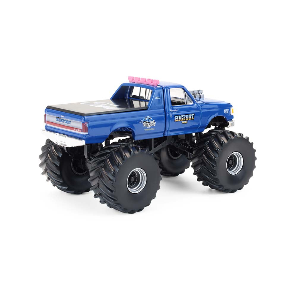 CHROME CHASE 1990 Ford F-350 Bigfoot #4 Monster Truck (Kings of Crunch Series 16) Diecast 1:64 Scale Model - Greenlight 49160D